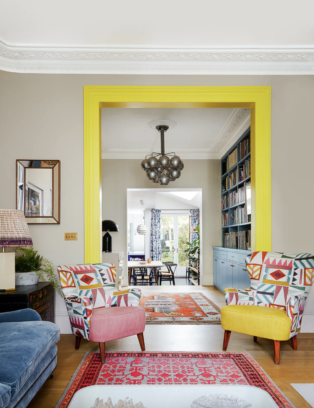 Yellow architrave around doorway, Interior Design Trend