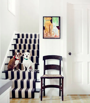Striped stair runner, Interior Design Trends